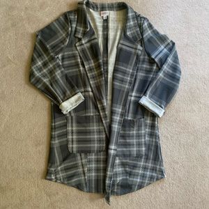 LulaRoe oversized plaid blazer